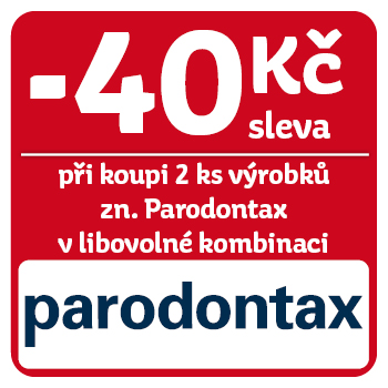 Využijte neklubové nabídky - sleva 40 Kč na značku Parodontax při koupi 2 ks v libovolné kombinaci!