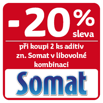 Využijte neklubové nabídky - sleva 20 % na aditiva značky Somat při koupi 3 ks v libovolné kombinaci!