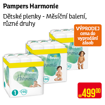 Pampers Harmonie - výprodej