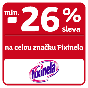 Využijte neklubové nabídky - sleva min. 26% na celou značku Fixinela!