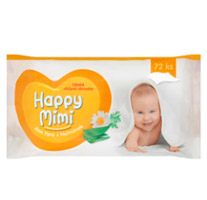 Happy Mimi Dětské vlhčené ubrousky aloe vera + heřmánek