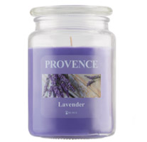 Provence Svíčka ve skle s víčkem levandule