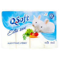 Q-Soft Kuchyňských utěrek extra savých 3vrstvých