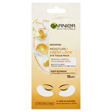Garnier Skin Naturals povzbující oční masku obohacenou o šťávu z pomeranče a kyselinu hyaluronovou