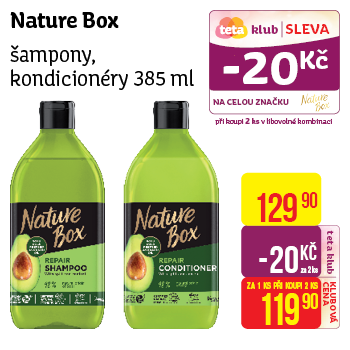 Nature Box - šampony, kondicionéry 385 ml