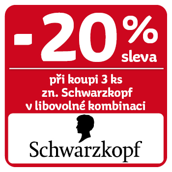 Využijte neklubové nabídky - sleva 20 % na značku Schwarzkopf při koupi 3 ks v libovolné kombinaci!