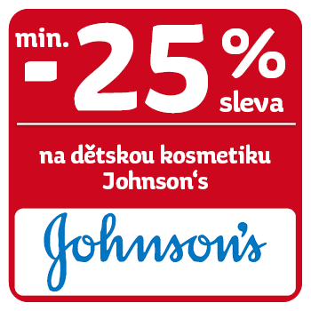 Využijte neklubové nabídky slevy min. 25 % na dětskou kosmetiku značky Johnson's Baby!