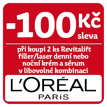Využijte neklubové nabídky - sleva 100 Kč na Revitalift Filler/laser denní nebo noční krém nebo sérum značky L'Oréal Paris !