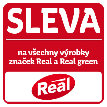 Využijte neklubové nabídky - sleva na všechny výrobky značek Real a Real green!