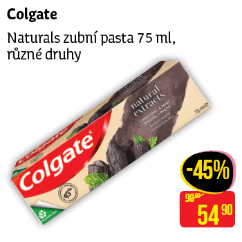 Colgate - Naturals zubní pasta 75 ml, různé druhy
