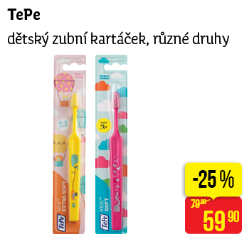 TePe - dětský zubní kartáček, různé druhy