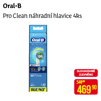 Oral-B - Pro Clean náhradní hlavice 4ks