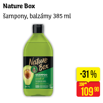 Nature Box - šampony, balzámy 385ml