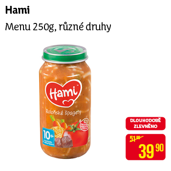 Hami - Menu 250g, různé druhy
