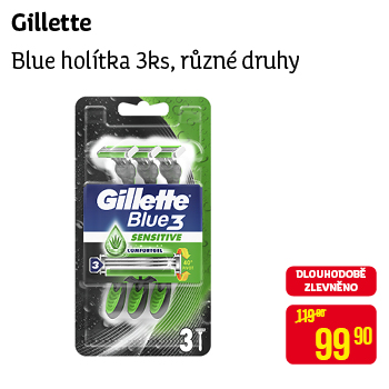 Gillette - Blue holítka 3ks, různé druhy