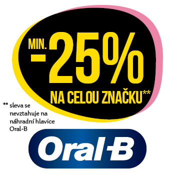 Využijte neklubové nabídky slevy minimálně 25 % na celou značku Oral-B!