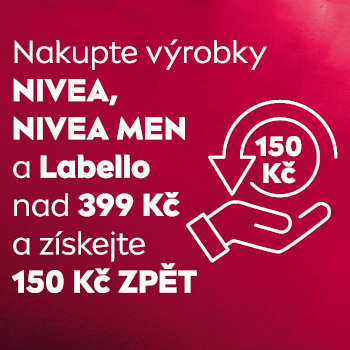 Využijte neklubové nabídky - sleva 150 Kč při nákupu výrobků Nivea a Labello nad 299 Kč!