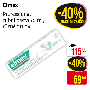 Elmex - Professional zubní pasta 75 ml, různé druhy
