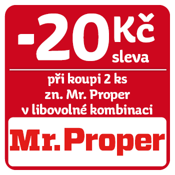 Využijte neklubové nabídky - sleva 20 Kč na Mr. Proper při koupi 2 ks v libovolné kombinaci!