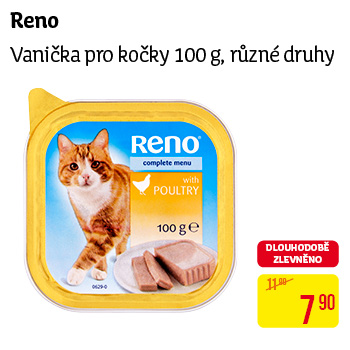 Reno  -  Vanička pro kočky 100g, různé druhy