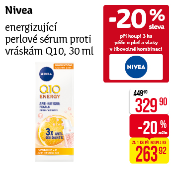 Nivea - Energizující perlové sérum proti vráskám Q10, 30ml