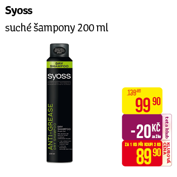 Syoss - Suché šampony 200ml