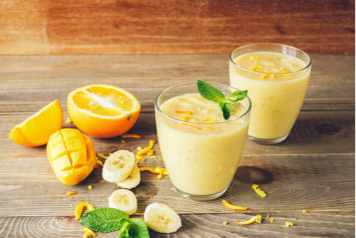 3.	Delikátně zdravé mango-banánové smoothie s chlorellou