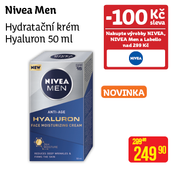 Nivea Men - Hydratační krém Hyaluron 50 ml