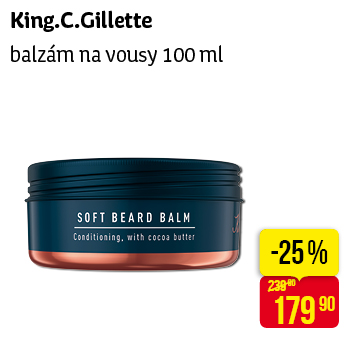 King.C.Gillette - balzám na vousy 100 ml