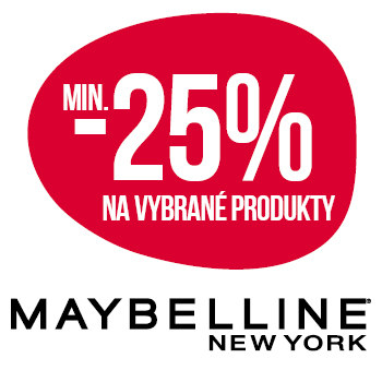 Využijte neklubové nabídky - sleva min. 25 % na vybrané produkty značky Maybelline New York!