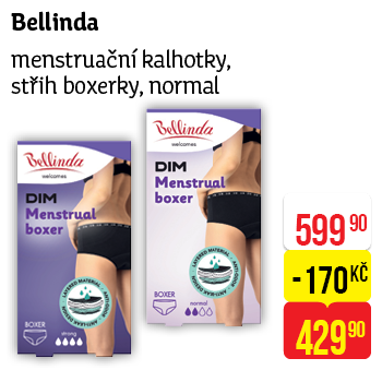 Bellinda - menstruační kalhotky, střih boxerky, normal
