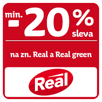 Využijte neklubové nabídky - sleva min. 20% na značky Real a Real green!