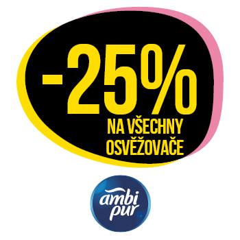 Využijte neklubové nabídky slevy 25 % na všechny osvěžovače značky Ambi Pur!