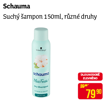 Schauma - Suchý šampon 150ml, různé druhy