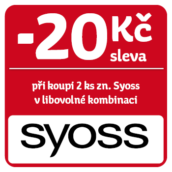 Využijte neklubové nabídky - sleva 20 Kč na značku Syoss při koupi 2 ks v libovolné kombinaci!