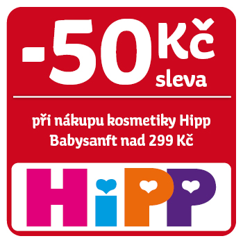 Využijte neklubové nabídky - sleva 50 Kč na nákup kosmetiky Hipp Babysanft nad 299 Kč!