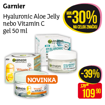 Garnier - Hyaluronic Aloe Jelly nebo Vitamin C gel 50 ml