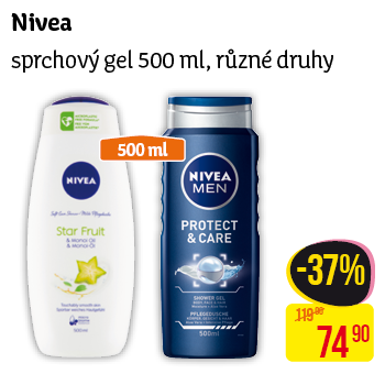 Nivea - Sprchový gel 500ml, různé druhy