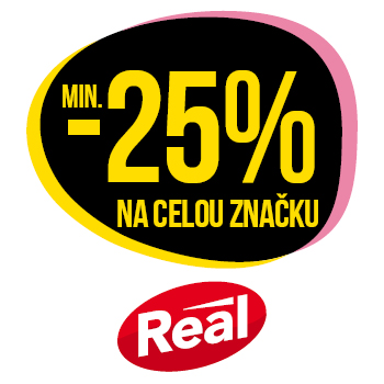 Využijte neklubové nabídky slevy min 25 % na celou značku Real!