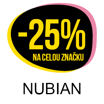 Využijte neklubové nabídky slevy 35 % na celou  značku Nubian!