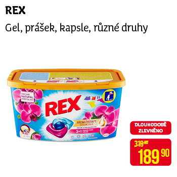 REX - Gel, prášek, kapsle, různé druhy