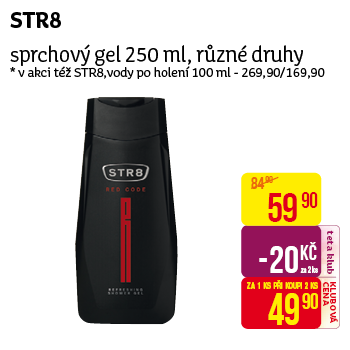 STR8 - sprchový gel 250 ml, různé druhy