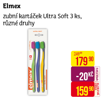 Elmex - Zubní kartáček Ultra soft 3ks, různé druhy