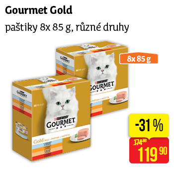 Gourmet Gold - paštiky 8x 85 g, různé druhy