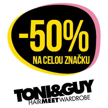 Využijte neklubové nabídky slevy 50 %  na celou značku Toni&Guy!