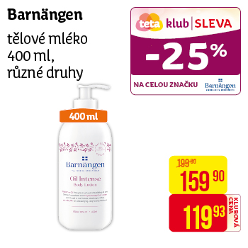 Barnängen - Tělové mléko 400ml