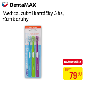 DentaMAX - Medical zubní kartáčky 3ks, různé druhy