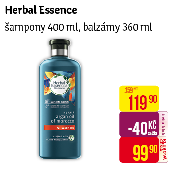 Herbal Essence - Šampony 400ml, balzámy 360ml