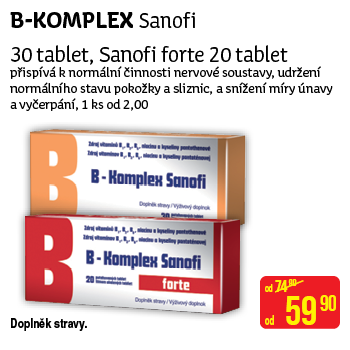 B-KOMPLEX - Sanofi 30 tablet, Sanofi forte 20 tablet