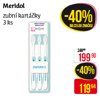 Meridol - zubní kartáčky 3 ks